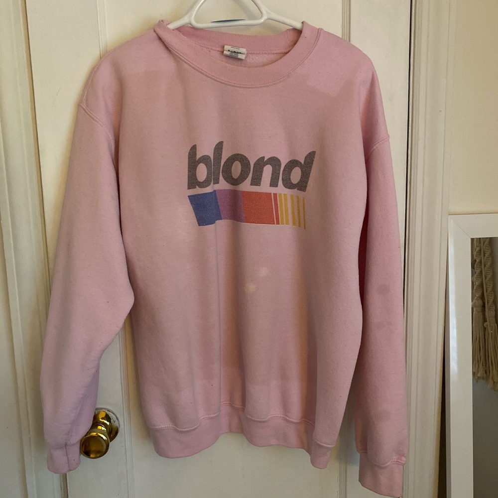 pink frank ocean blonde crewneck